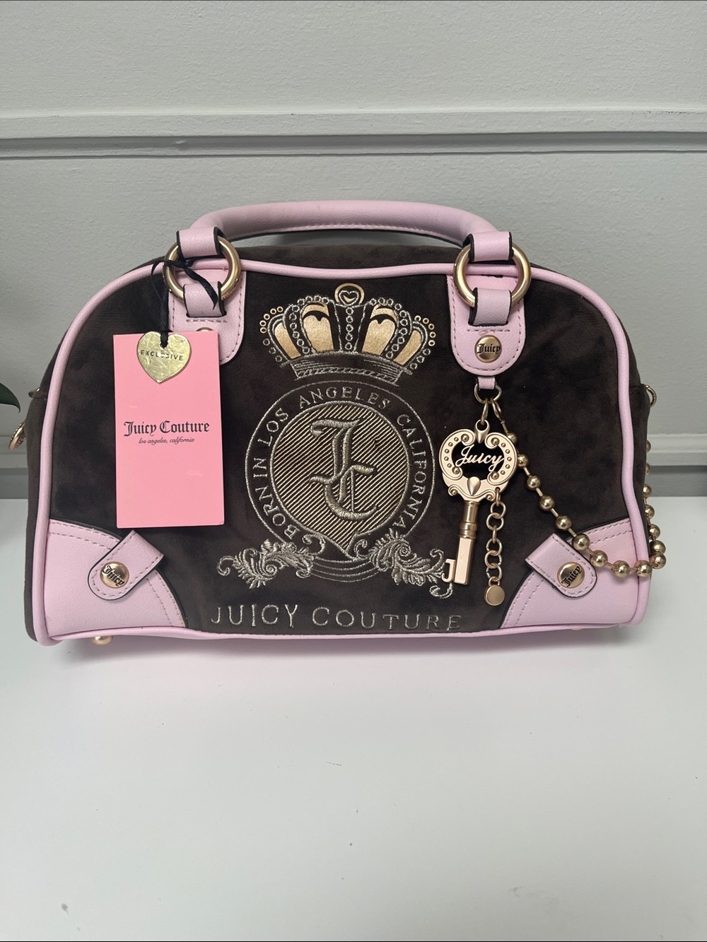 Juicy couture brown bowler bag